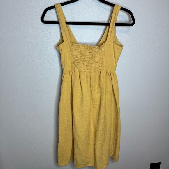 dRA Los Angeles Anthropologie Sunshine Dress Yellow Mini Dress Cotton Linen - Picture 15 of 15